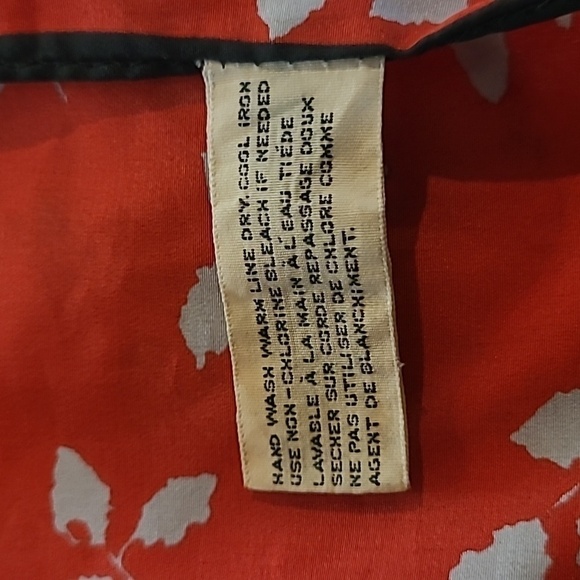 VERA NEUMANN Vintage Oblong Scarf, Leaves Print, Made in Japan - Picture 7 of 10